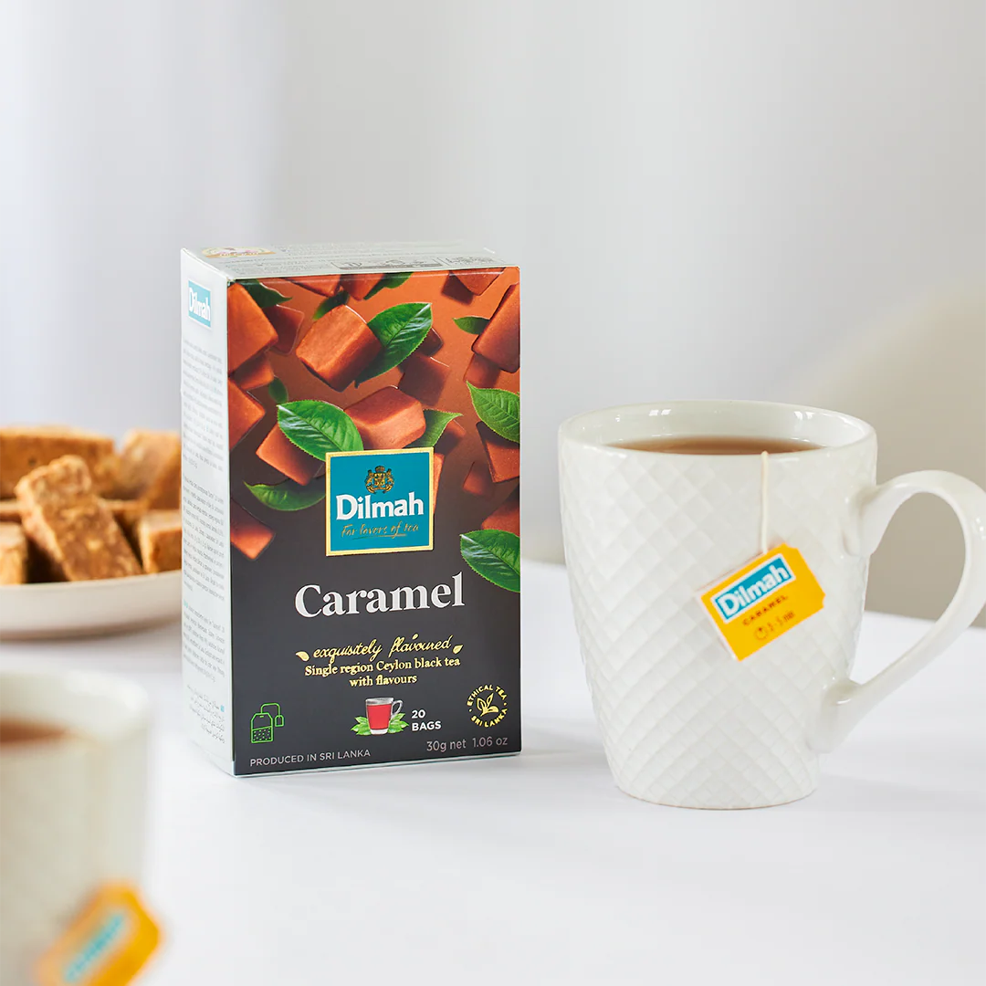 EFT Caramel Ceylon Black Tea - 20 Tea Bags with Tag Exquisitely Flavoured Tea