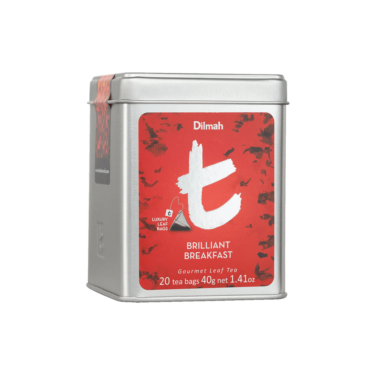 t-Series Brilliant Breakfast Ceylon Black Tea Tin Caddy-20 Luxury Leaf Tea Bags