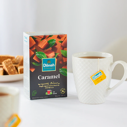 EFT Caramel Ceylon Black Tea - 20 Tea Bags with Tag  Exquisitely Flavoured Tea